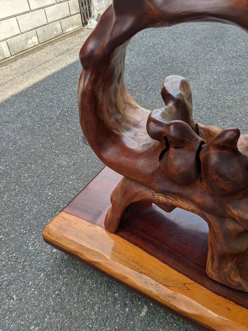 天然木飾り棚　 オブジェ 置物 衝立 アンティーク