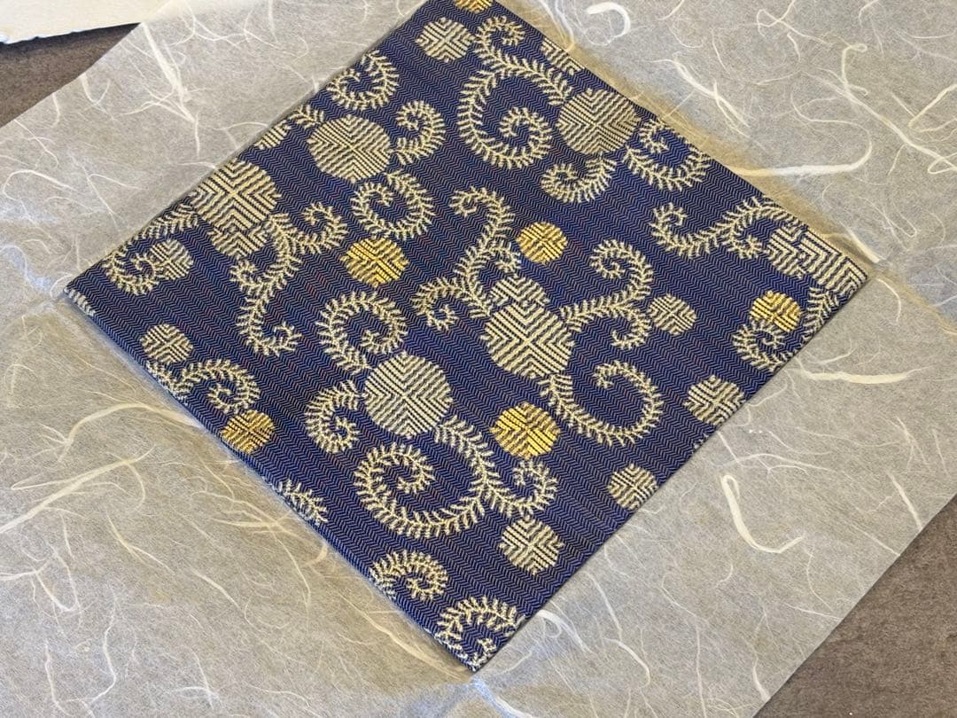 茶道具 土田友湖 坐忘斎家元御好 松蔓紹巴古帛紗 古帛紗 桐箱