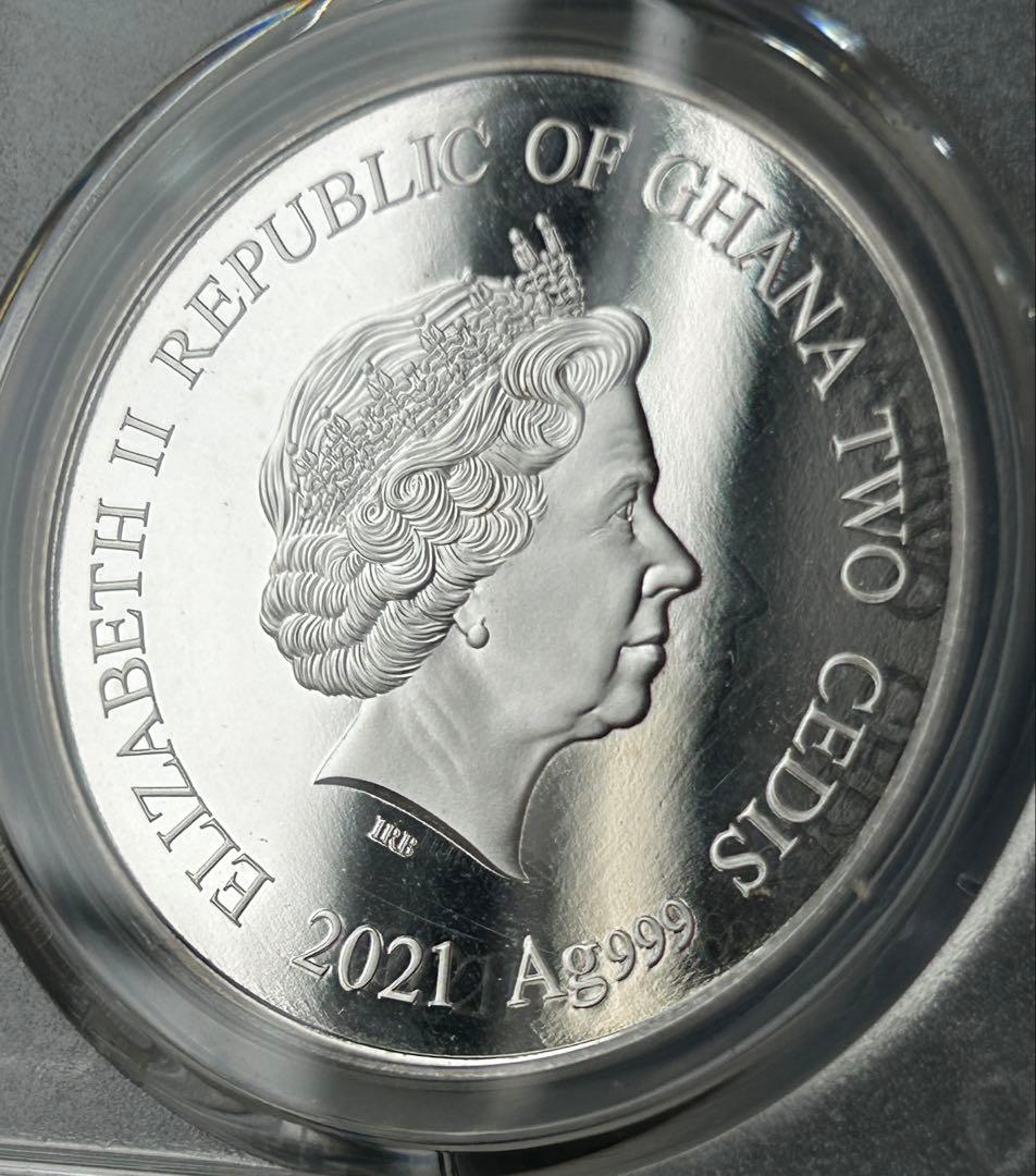 PCGS PR69DCAM ガーナ 2021 2C銀貨 Love発行1000枚