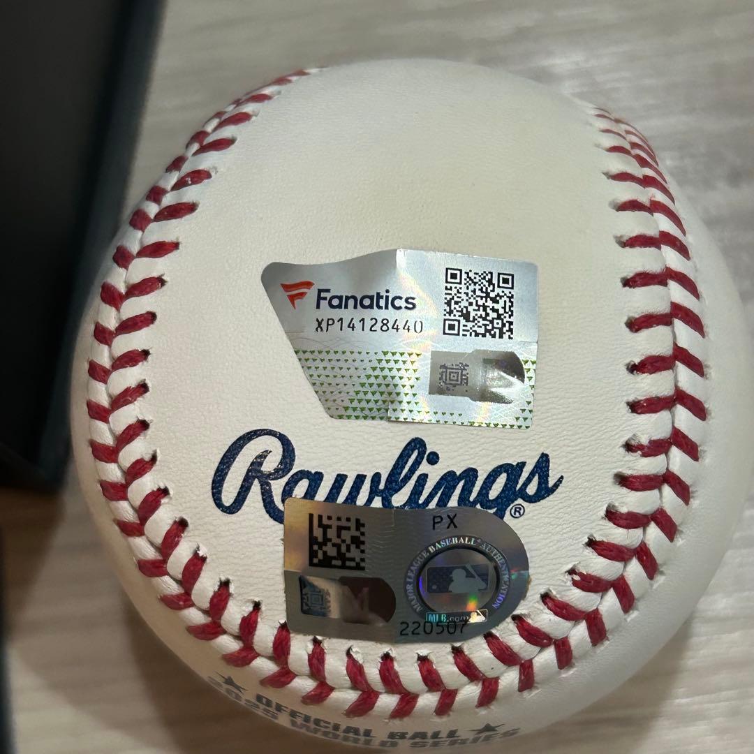 2025年ワールドシリーズ 佐々木朗希サインボールFanatics認証シール付