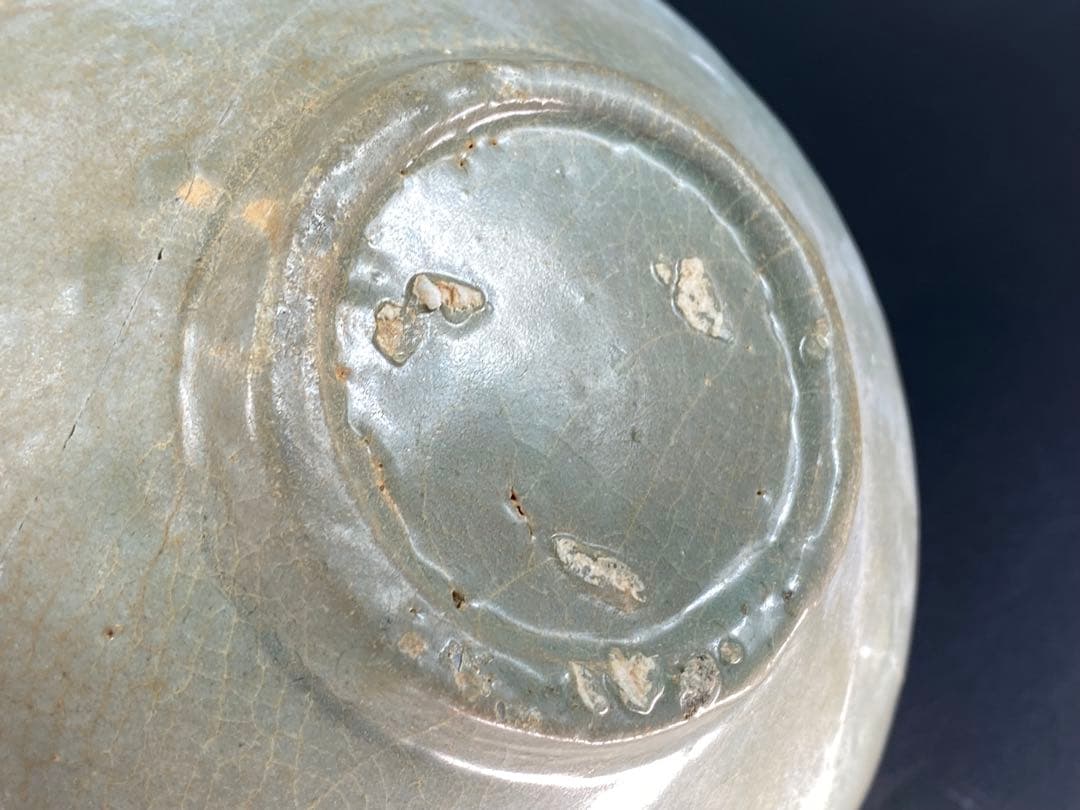 高麗青磁 鉢 大碗 傷有 残器 陶片 見本品参考品 金継ぎ用 時代物 径19cm