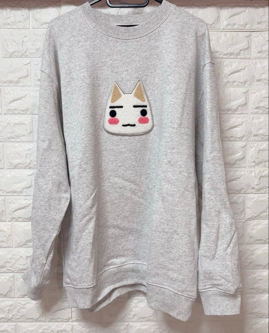 GRAPHIT どこでもいっしょ サガラ刺繍スウェット 井上トロ トロ グレー