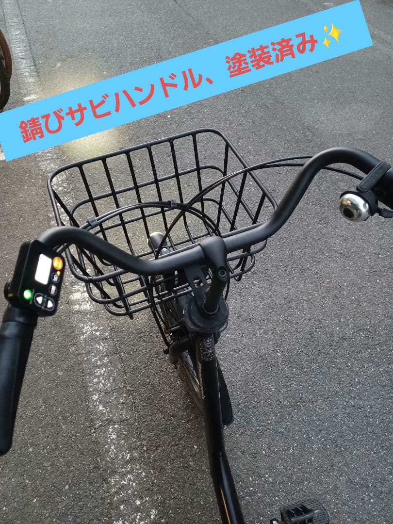 幼稚園保育園の送り迎えに！パナソニック電動　後ろシート純正レインカバー付き！