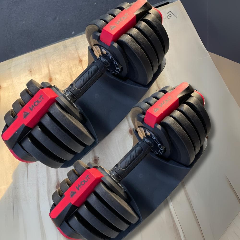 【ゆ】【2個セット】可変式ダンベル18ｋｇ（1.5ｋｇ～18ｋｇ）が２個