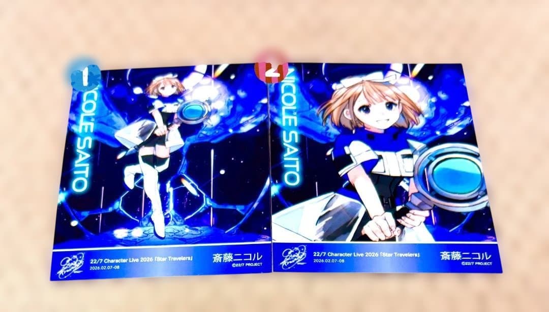 ナナニジ　Star Travelers キャラクターブロマイド　齋藤ニコル　バラ