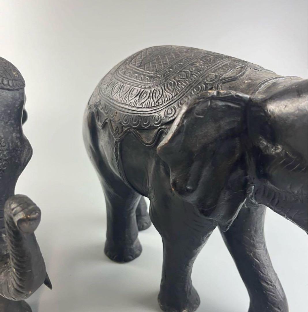 象 ぞう 置物 古美術 約9.9kg、9kg 金属 銅製 置物
