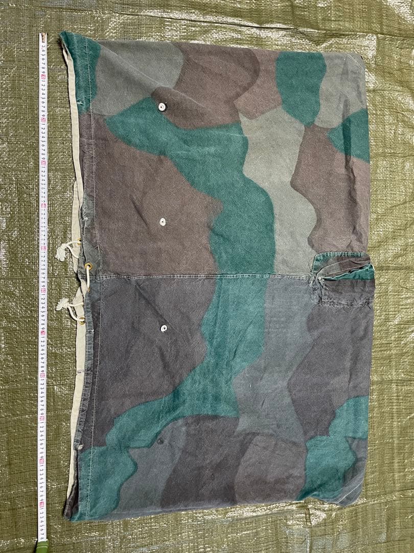 お*い様 スウェーデン軍　軍幕　パズルカモ迷彩 コットン 三角テント