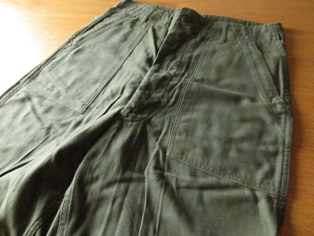 ★米軍実物USARMY推定'60s【OG-107】コットンサテンベイカーパンツ