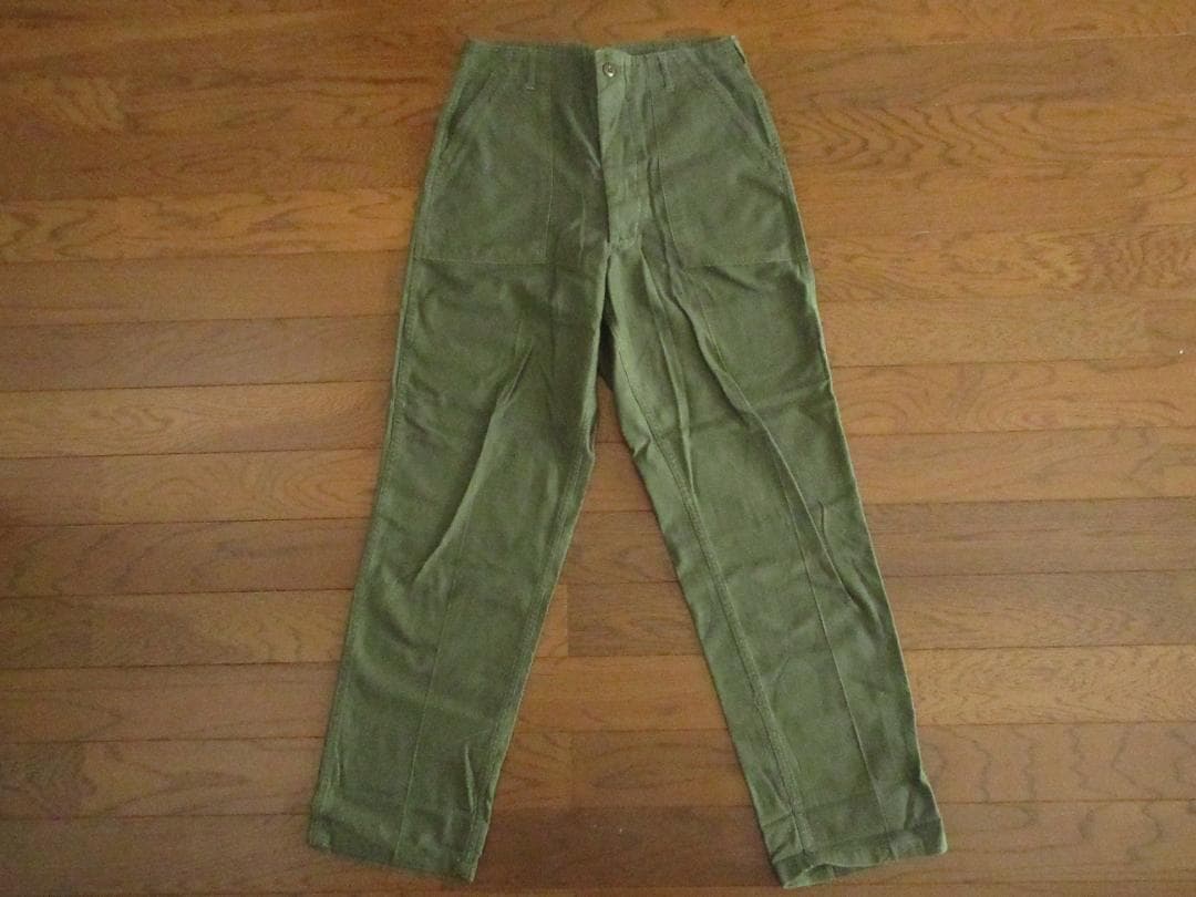★米軍実物USARMY推定'60s【OG-107】コットンサテンベイカーパンツ