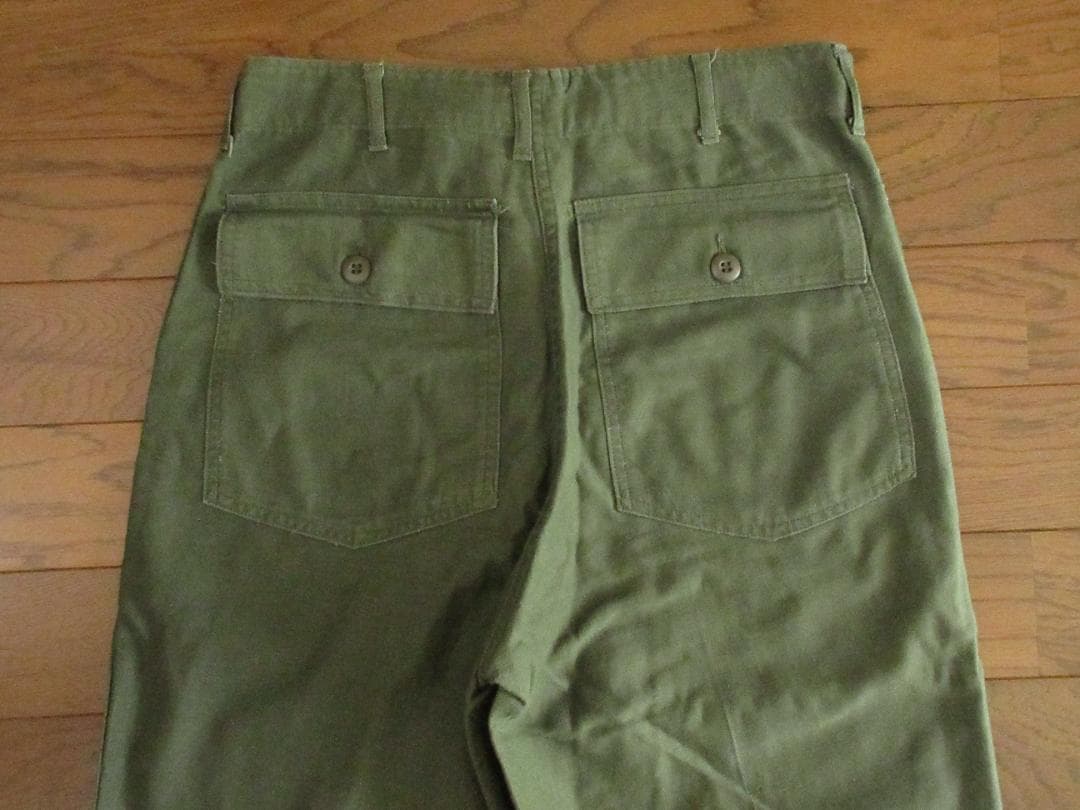 ★米軍実物USARMY推定'60s【OG-107】コットンサテンベイカーパンツ