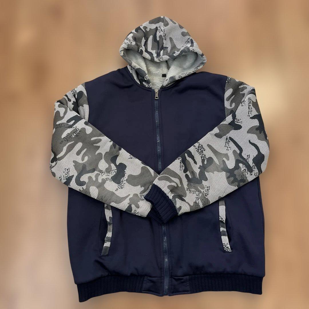 Under Armour ジャージ上下セット 4XL ネイビー/迷彩　裏起毛