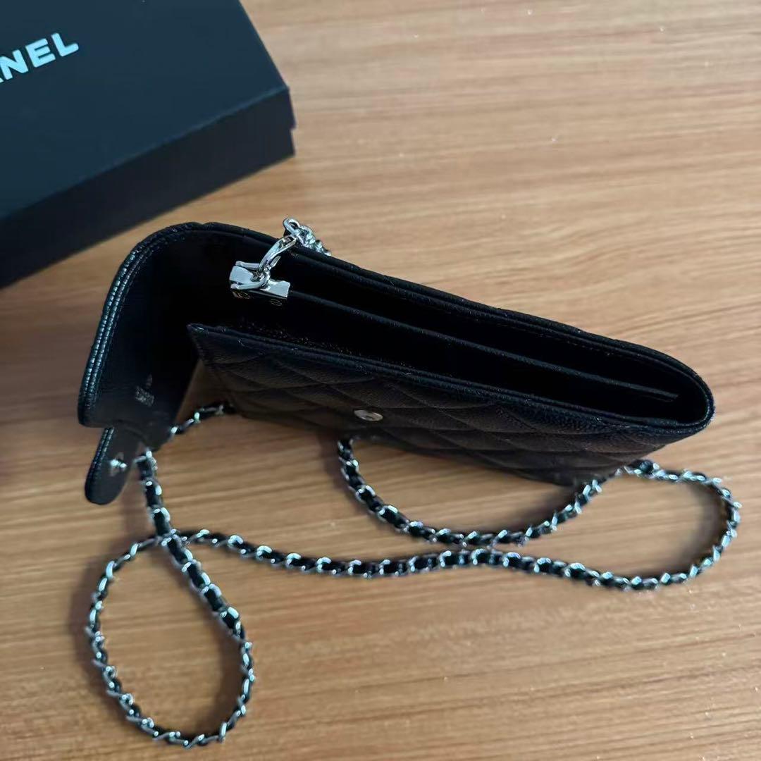 ノベルティ ブラック レザー ショルダーバッグ CCロゴ VIP限定