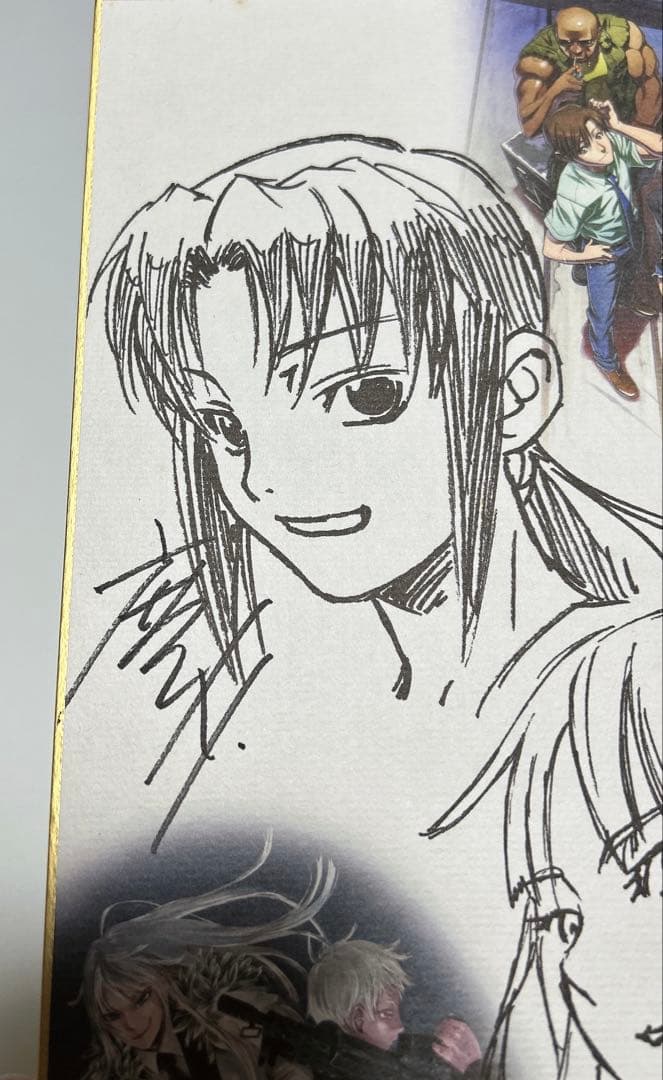 伊藤明弘 広江礼威 高橋慶太郎 直筆イラストサイン色紙