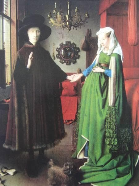 ヤン・ファン・アイク、【アルノルフィーニ夫妻の肖像】、希少豪華画集画