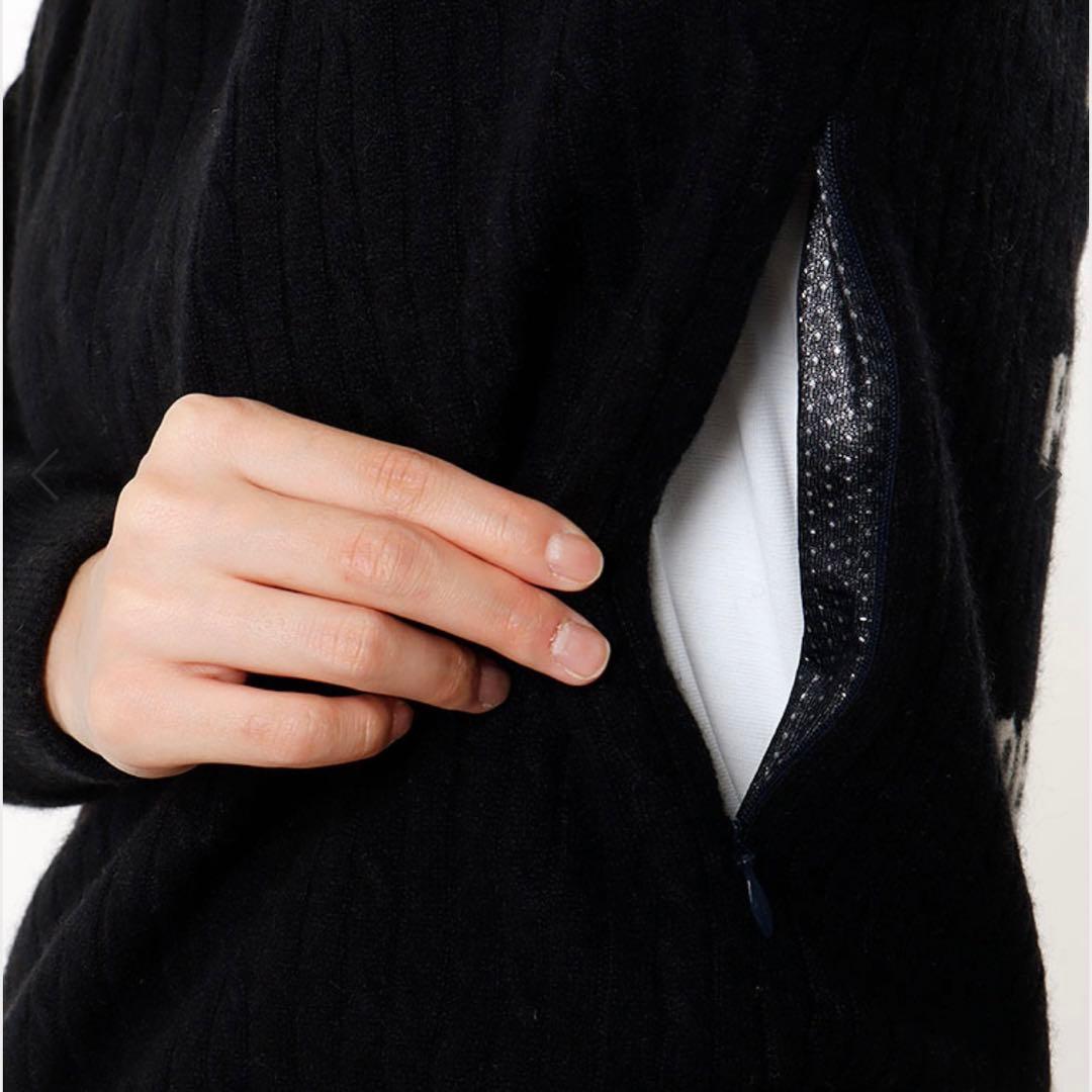 PG♡カシミヤ×DIAPLEXクールネックニットプルオーバー1