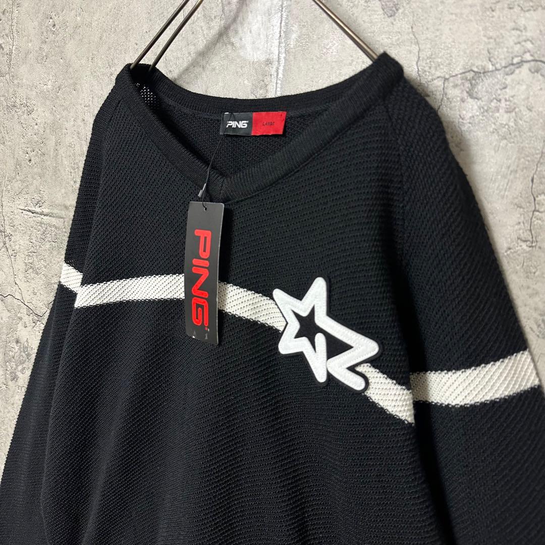 【超人気◎】PING　ウールニット　スター　ワッペン　新品タグ付き　完売モデル◎