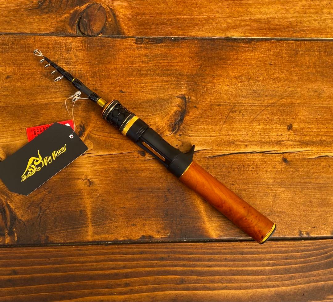 トラウトロッド　ウッドグリップ　5ft6inch ベイトテレスコロッド　渓流釣り