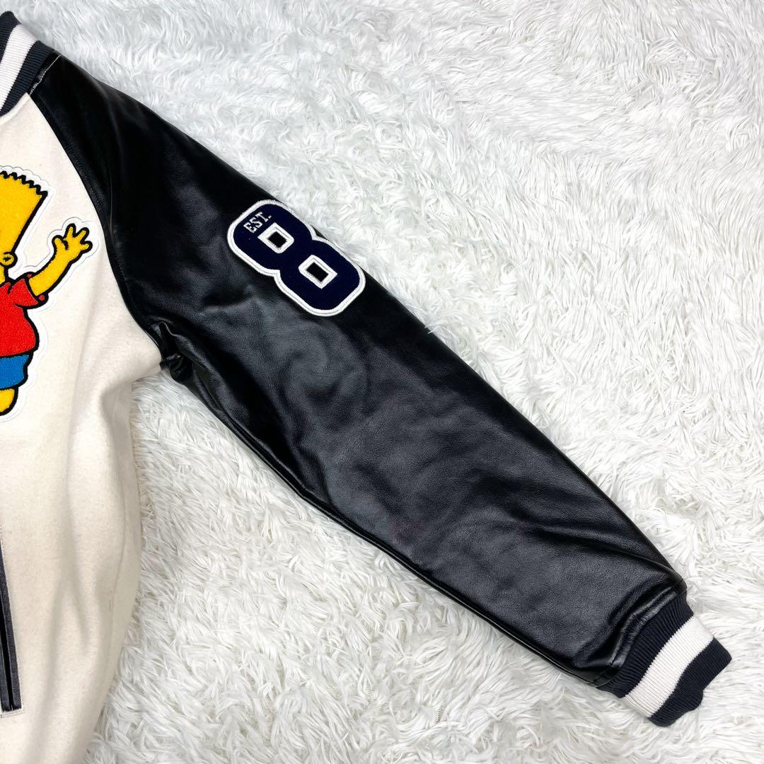 美品 パーリーゲイツ シンプソンズ コラボ スタジャン レザー切替 ワッペン