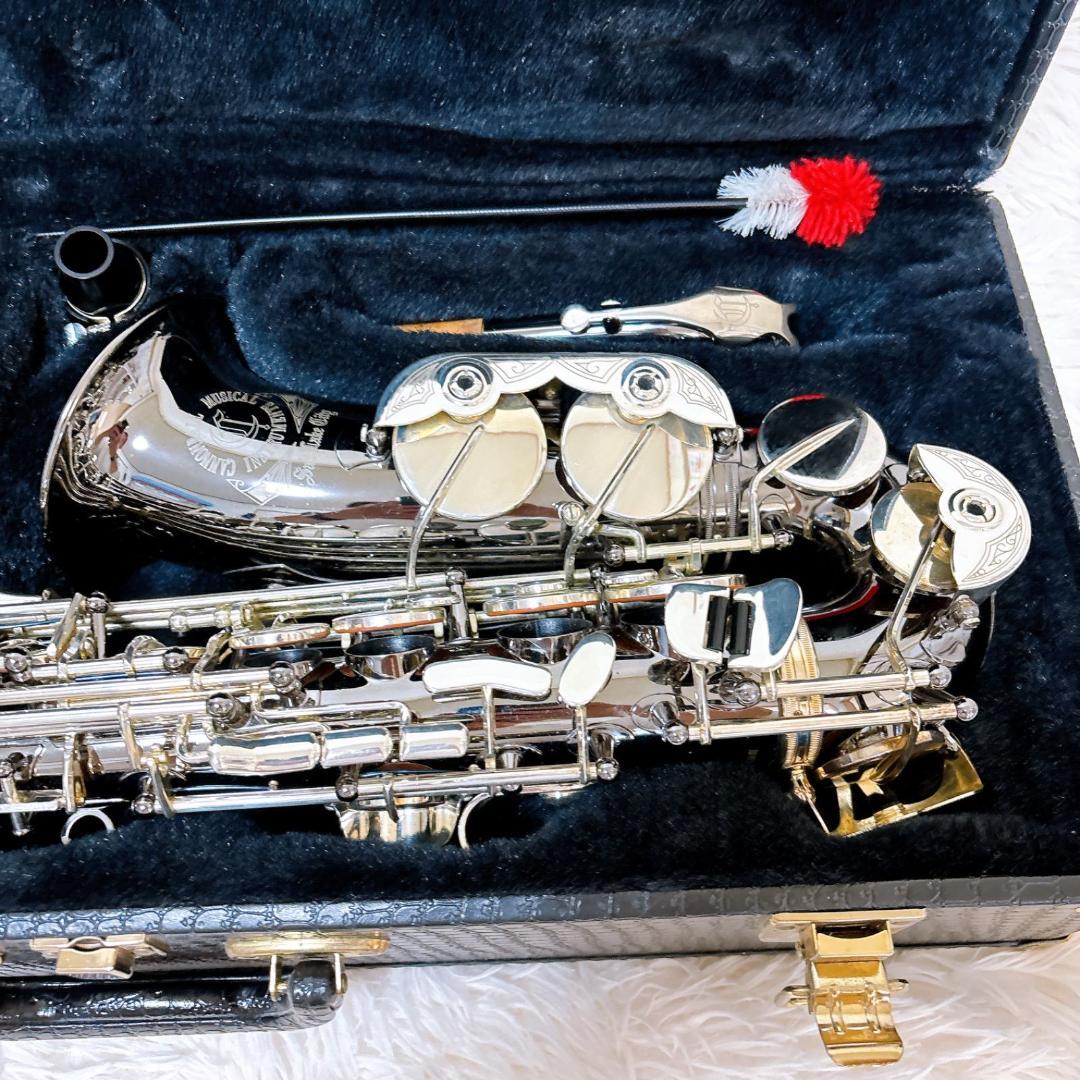 彫刻入り　キャノンボール　アルトサックス　管楽器　吹奏楽　ブラックニッケル