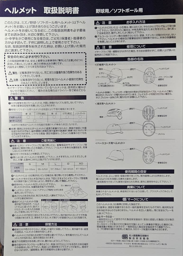 ガード付き　JSA　ソフトボールヘルメット
