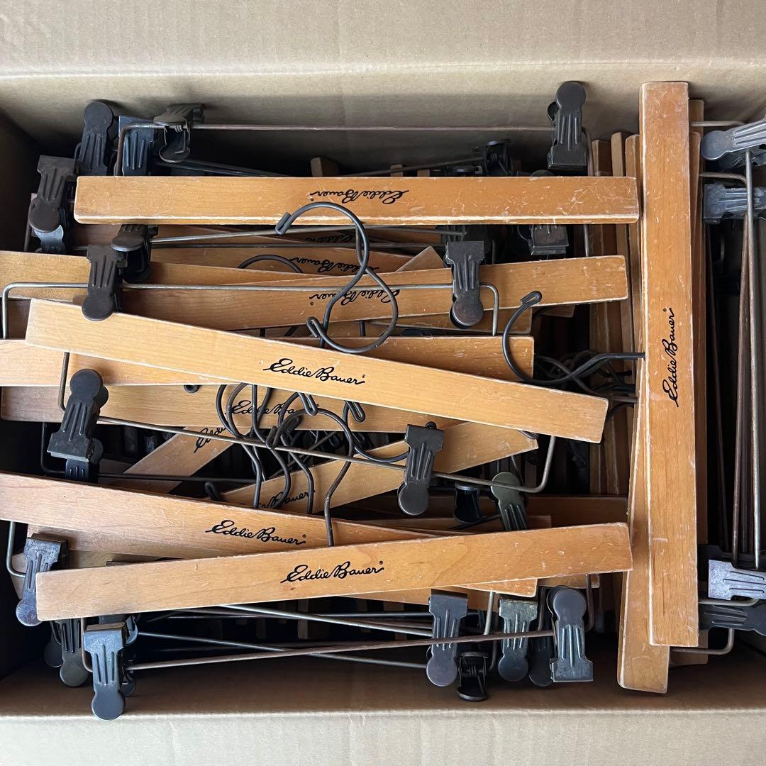 Eddie Bauer エディーバウアー 木製 パンツ ハンガー 70本セット
