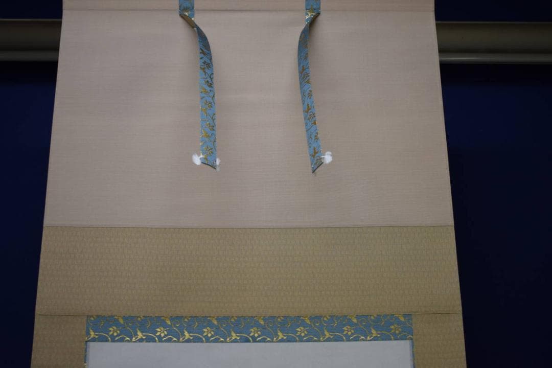 真作/南義信/淡彩山水図/屋形船図/桐共二重箱付/布袋屋掛軸HI-100