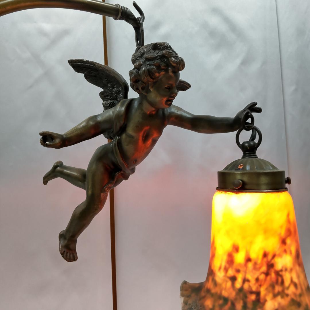 ランプ　天使　アンティーク　風　照明　ランプスタンド　エンジェル　イエロー付箋
