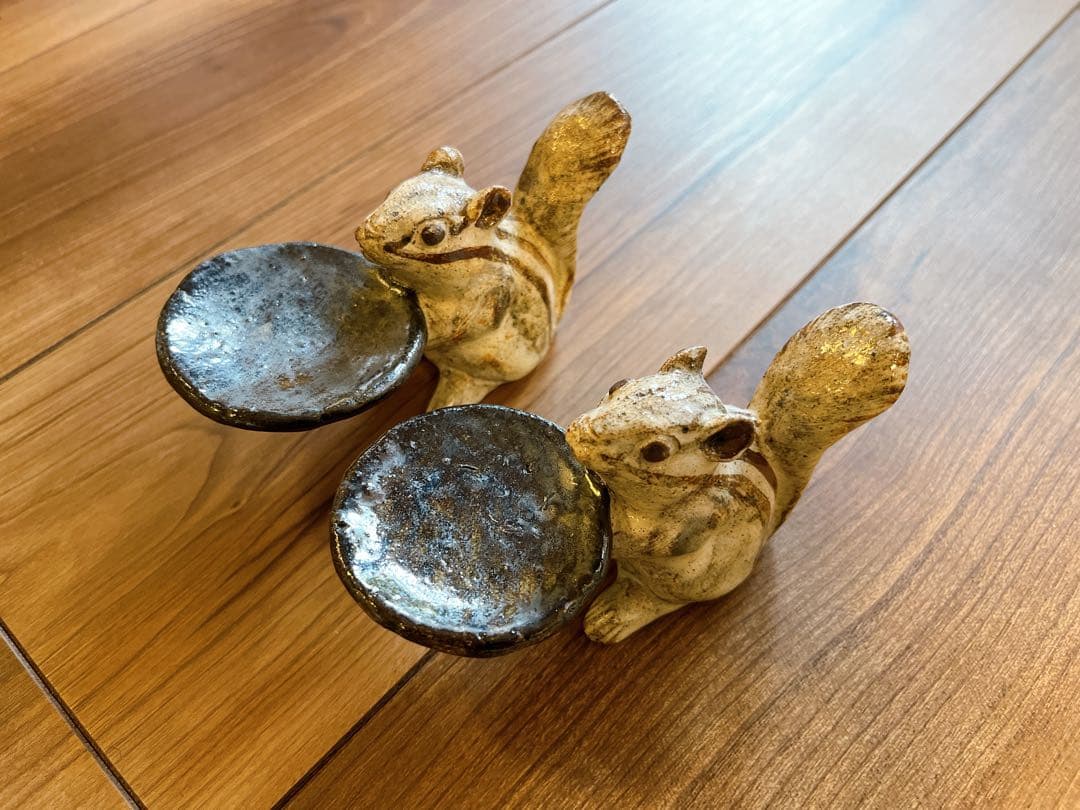 小杉窯　唐津焼　ど〜ぞのリス　2つセット