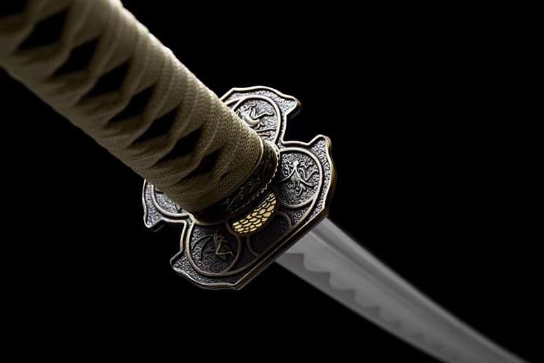 1064-武具 刀装具 日本刀　模造刀 居合刀 武士道 武蔵 鑑賞用 手鍛造打