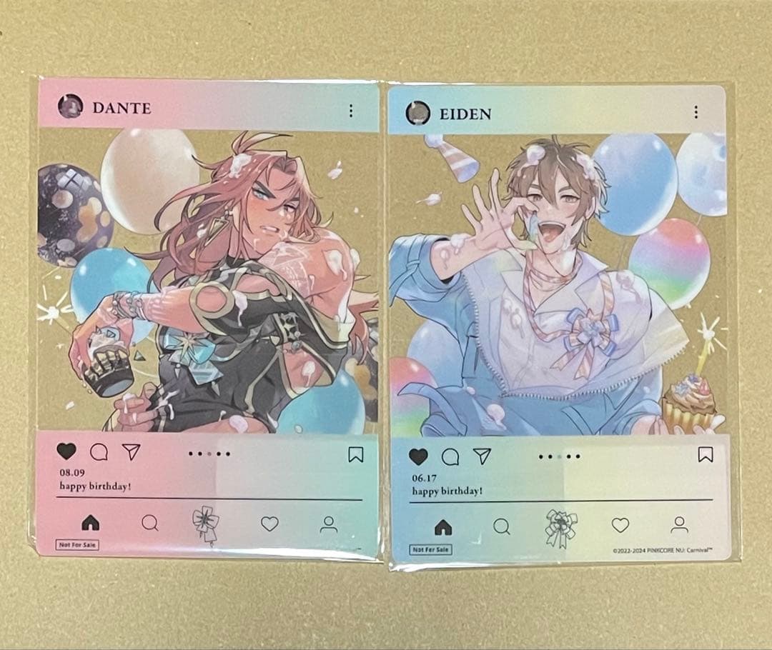 NU:カーニバル 誕生日セット特典 クリアカード エンテン エイト