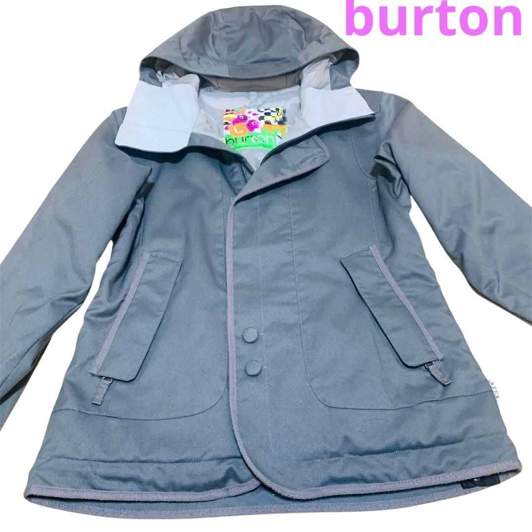 BURTON スノボウェア ジャケット グレー レディース スキーウェア フード