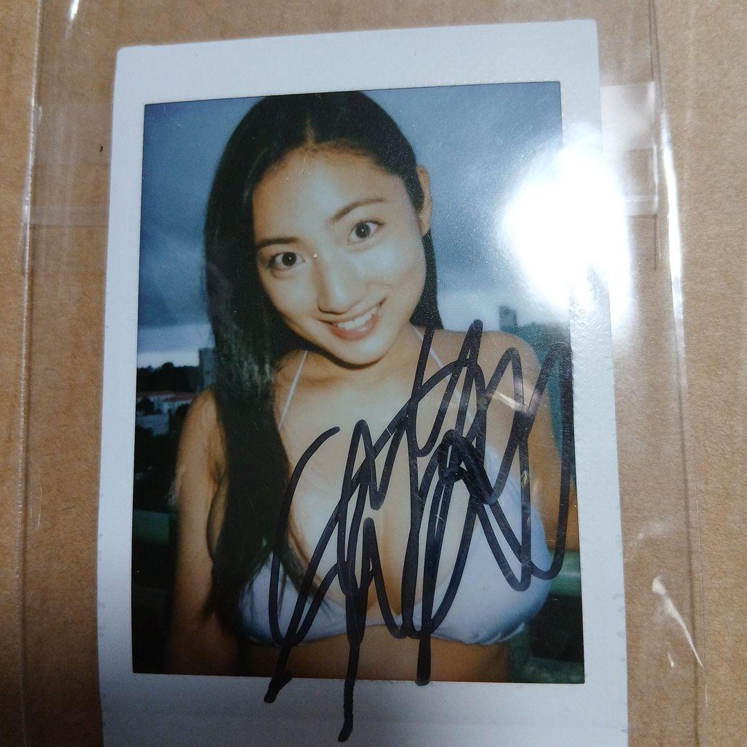 紗綾　サイン入りチェキ　サイン入りビキニポラロイド写真
