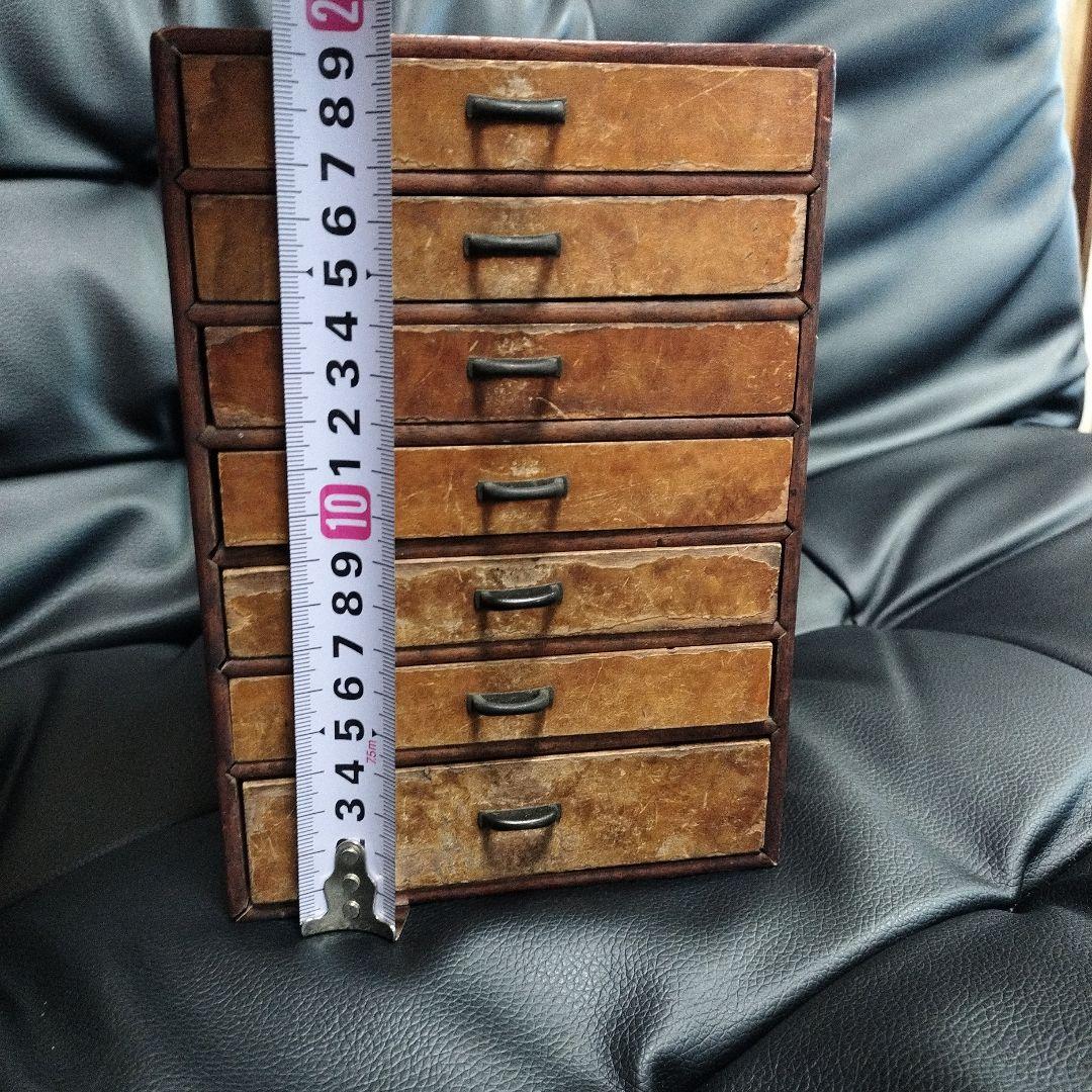 アンティーク 小物入れ 7段 木製 レトロ 棚