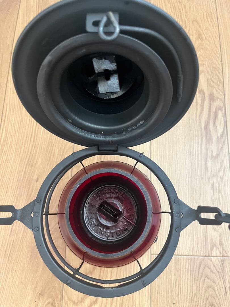 【廃盤】DRESSEL ドレッセル　レイルロードランタン　黒ブラック塗装　赤ホヤ