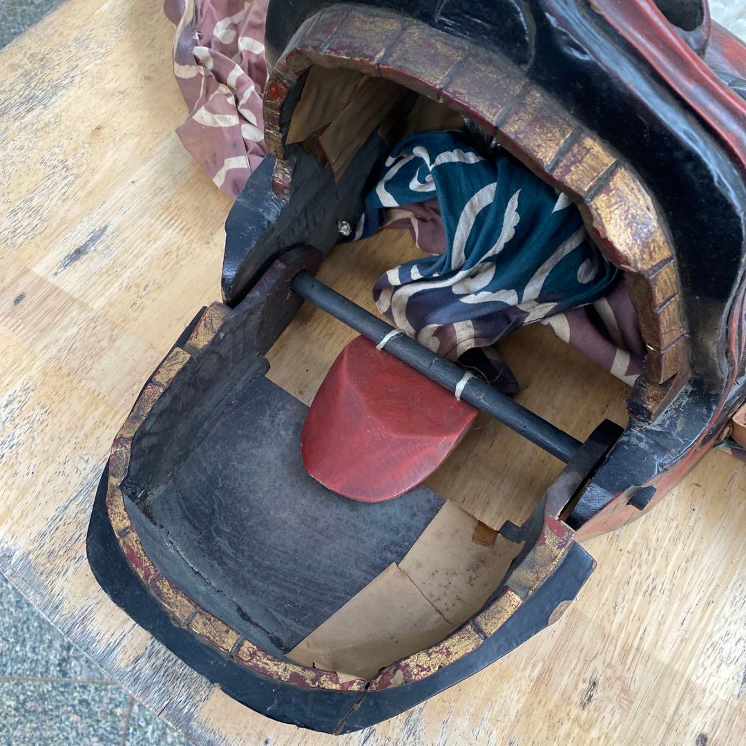 獅子舞用　獅子頭　お祭り　お正月　アンティーク　ビンテージ