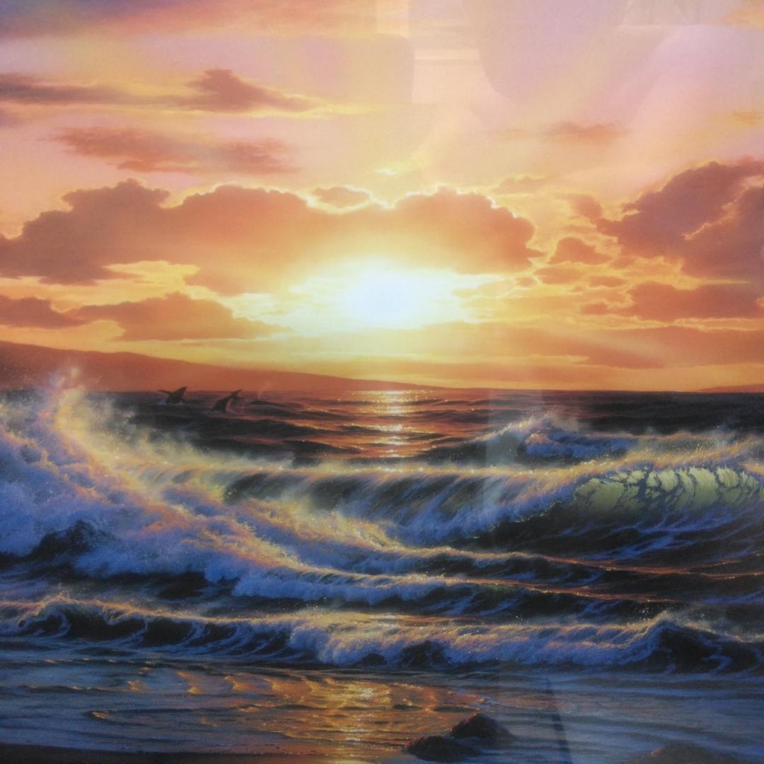 クリスチャン・リース・ラッセン　ロマンスオブザシー　中古　大判額装アートポスター