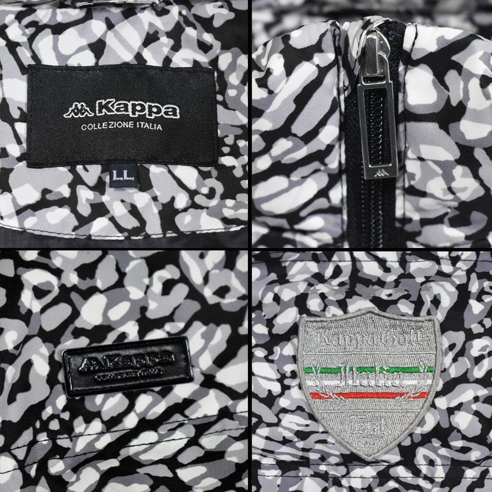 kappa/カッパ ゴルフ ダウンベスト【黒/白/灰/LL】美品！