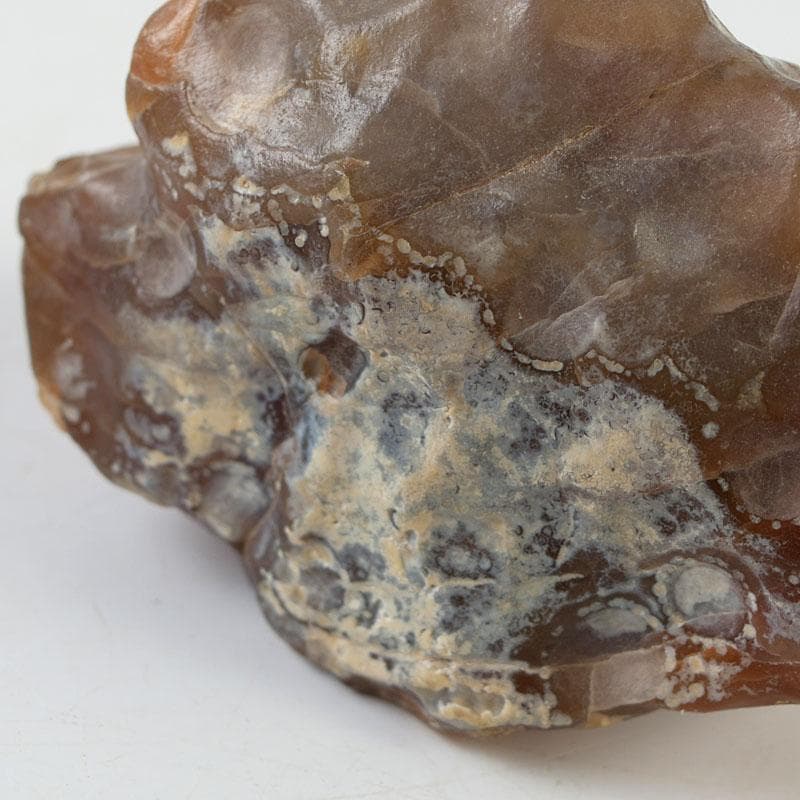 天然石　鑑賞石　瑪瑙　原石　唐木台付　置物　Z　8612