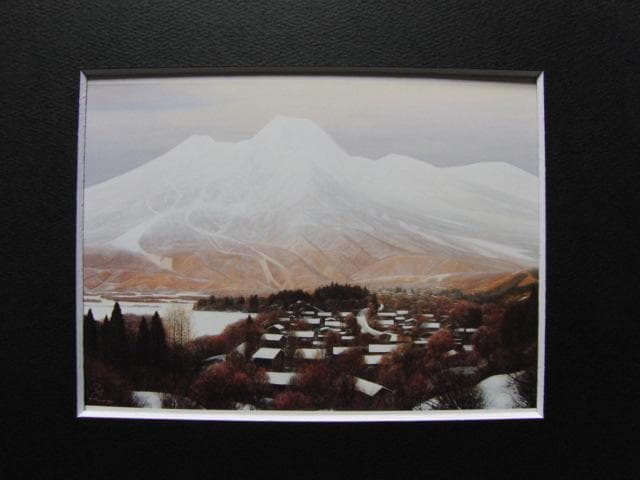 村山孝夫、北信濃、希少な画集より、新品高級額・額装付