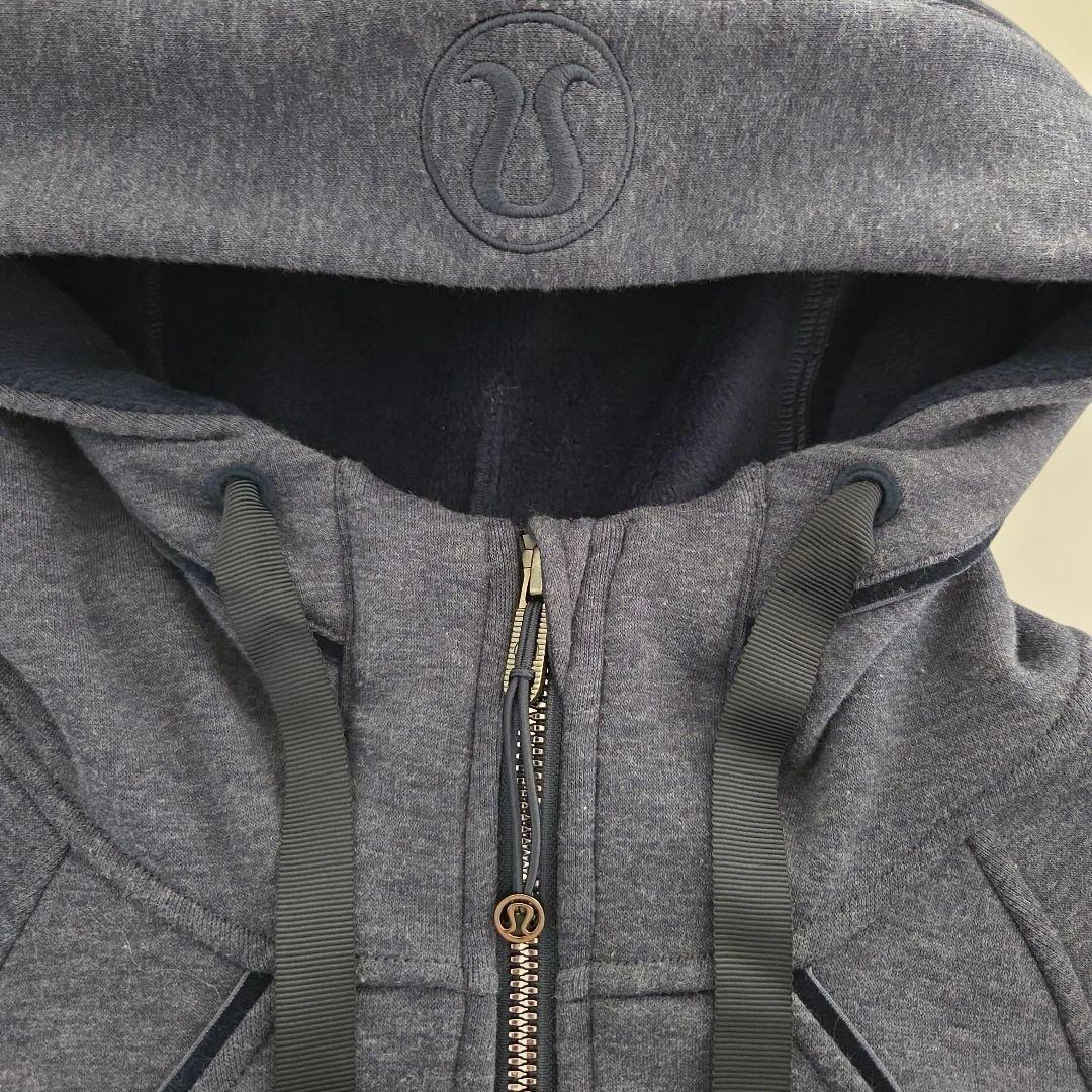 美品　ルルレモン　Scuba フルジップフーディ 　6 グレーネイビー