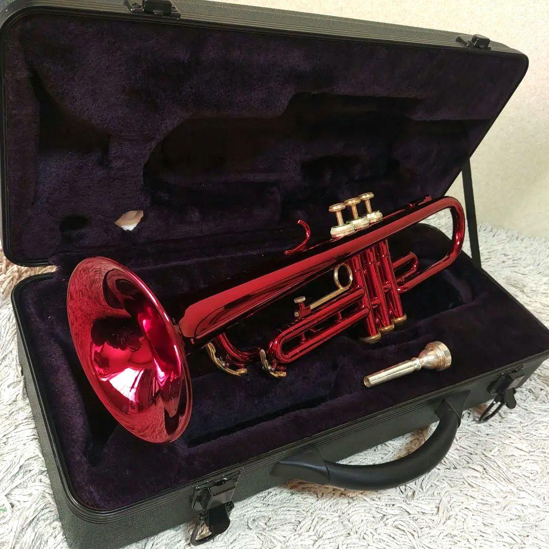 【ジャンク】J.Michael トランペット　ワインレッド　マイケル　ケース付き