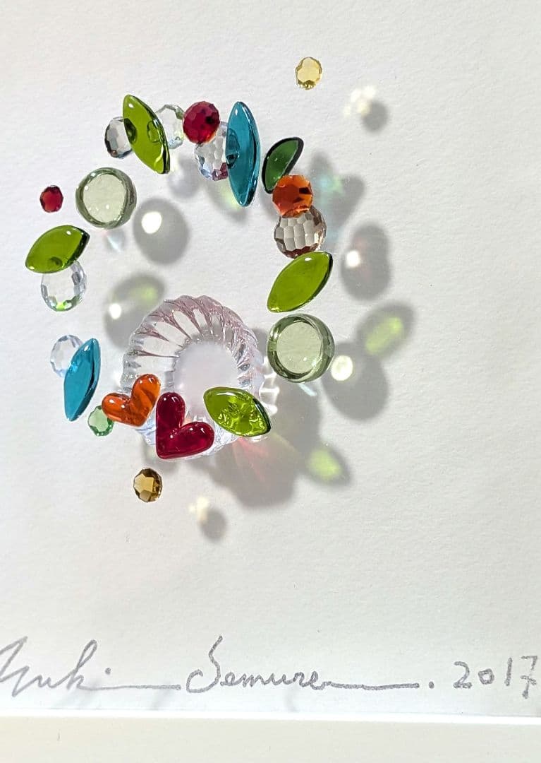 エ*ナ様 レア★YUKI UEMURA上村由希★ガラスコラージュ　アート絵画