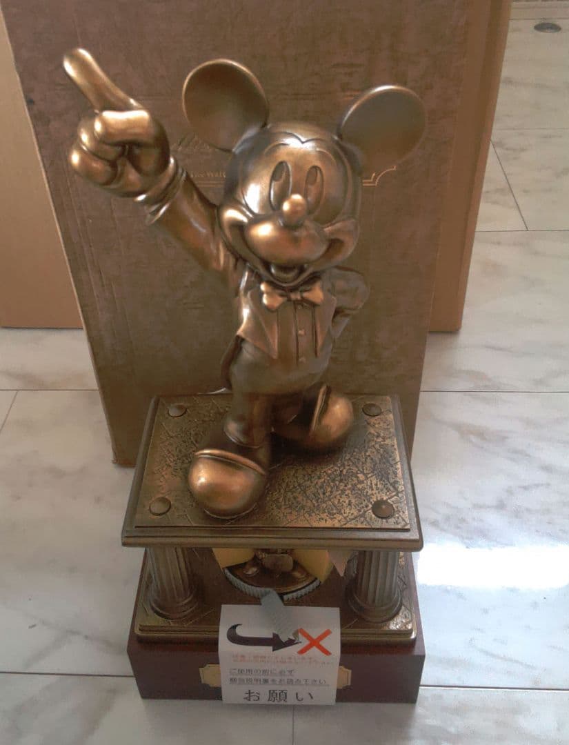 b21 Disney ミッキー オーケストラ ブロンズ像 オルゴール 第一生命