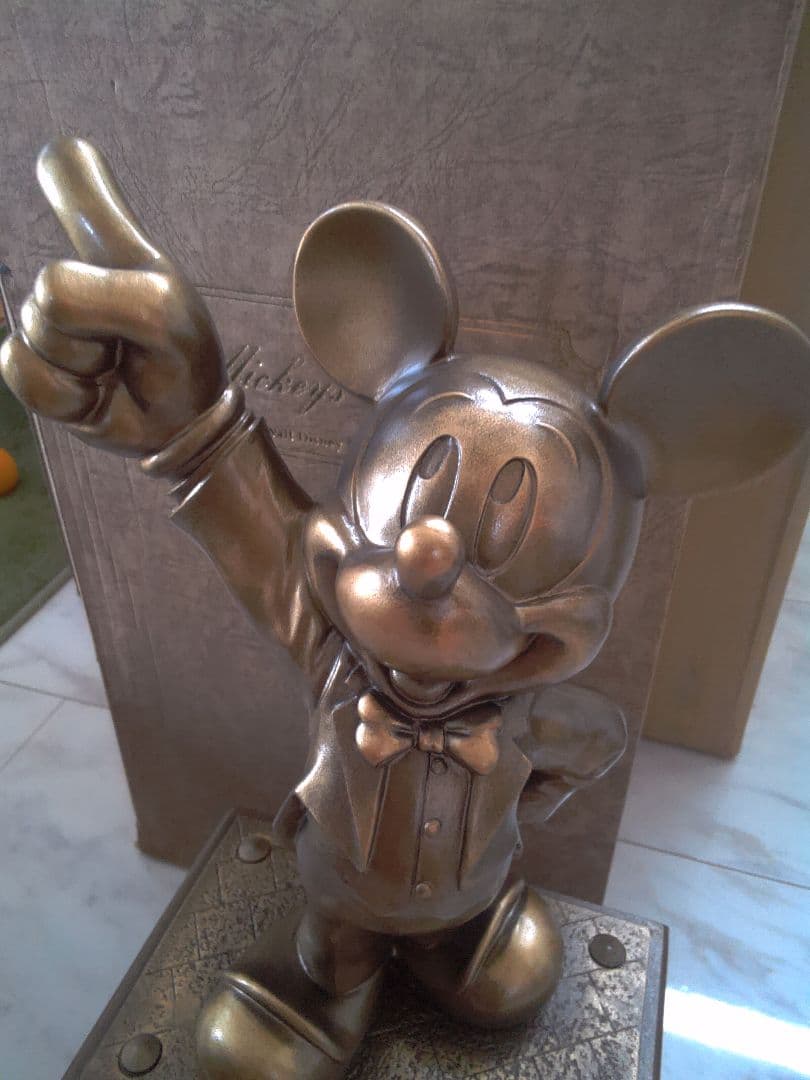 b21 Disney ミッキー オーケストラ ブロンズ像 オルゴール 第一生命