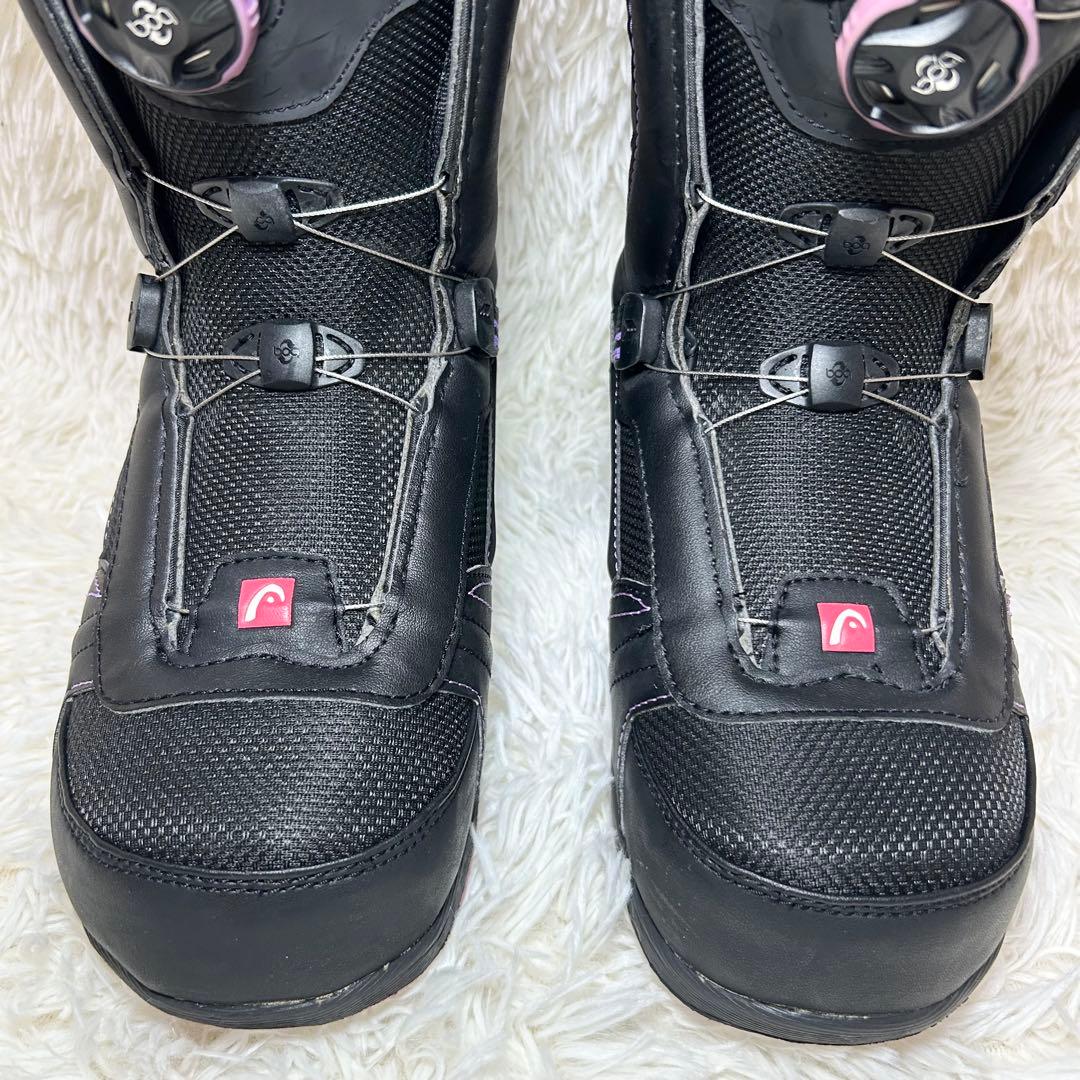 head スノーボードブーツ スノボ　24cm ブラック　パープル　レディース
