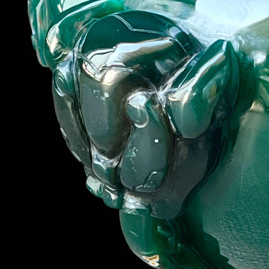 緑瑪瑙　メノウ瓶 天然瑪瑙　厄除け置物　中国伝統工芸 大型