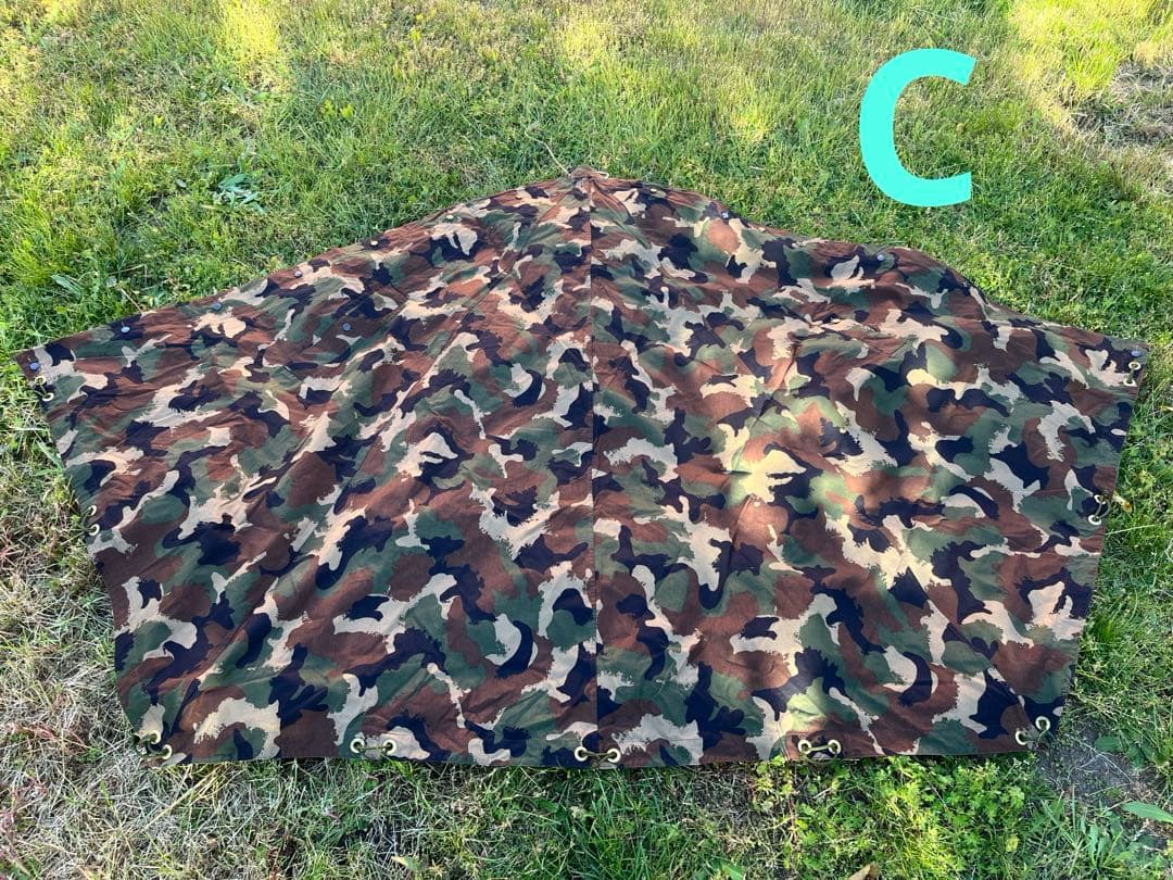 [C] ハンガリー軍幕　M90カモ 軍幕　ポンチョテント　1枚