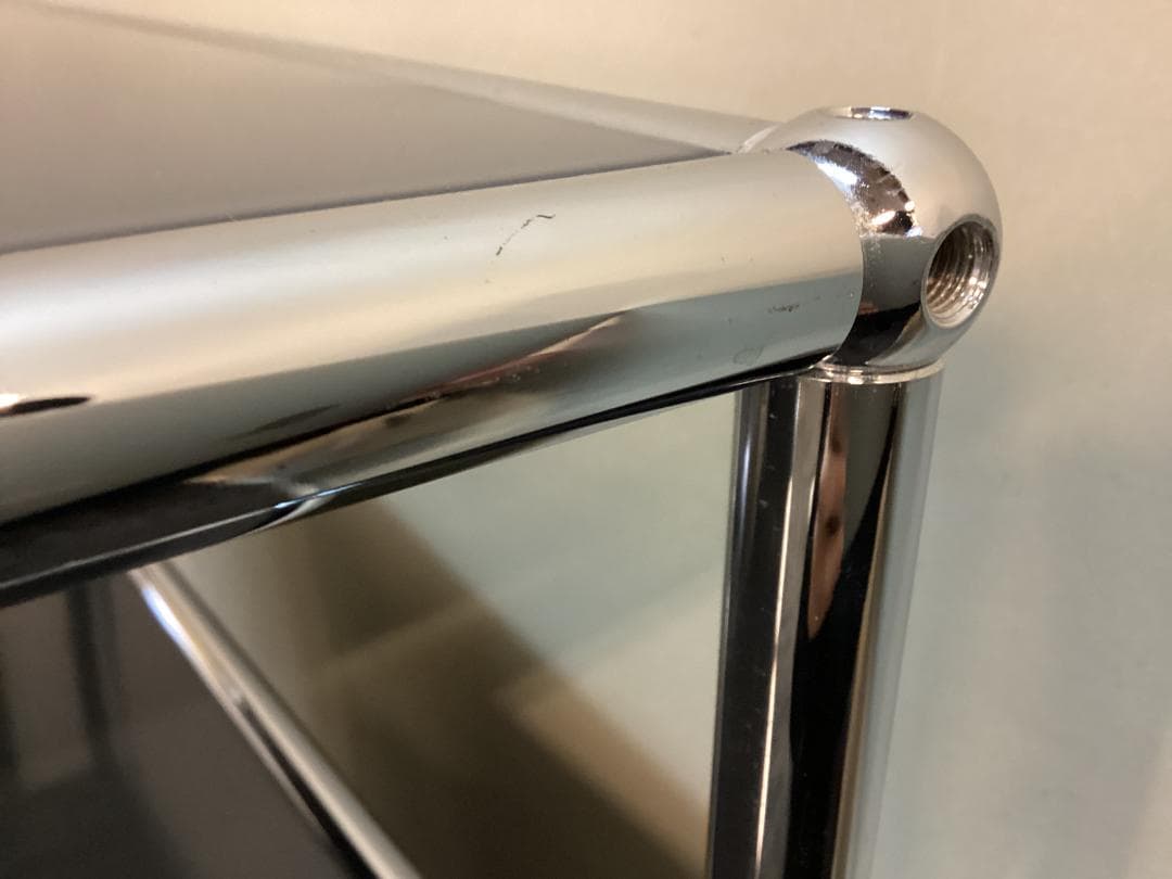 鍵付き　USMハラー　ロールボーイ　２段　デスクワゴン　アントラサイト　B