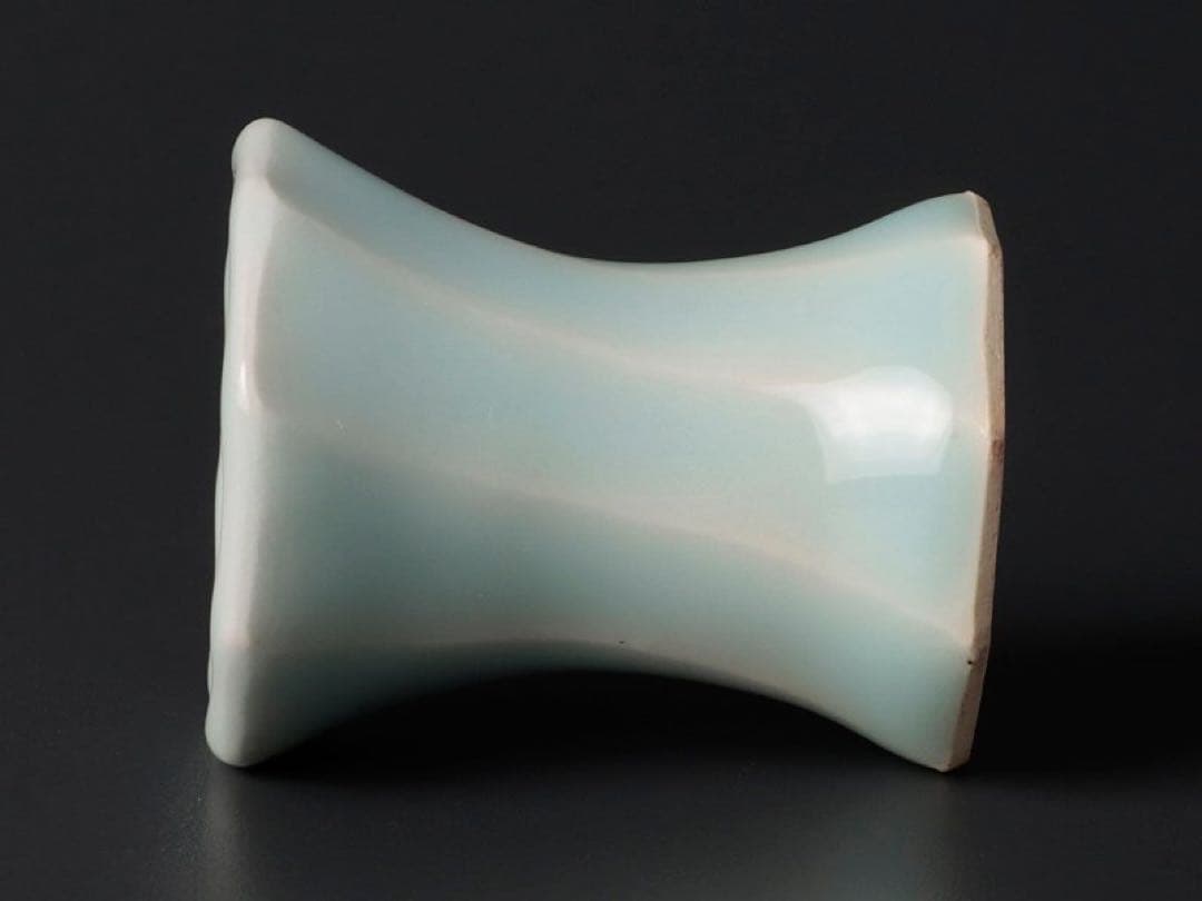 川瀬忍 青磁蓋置 茶道具 本物保証