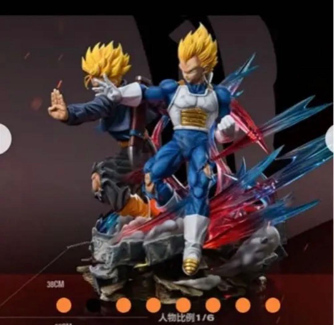 ベジータ&トランクス　1/6フィギュア　 38×25×33cm LED付き